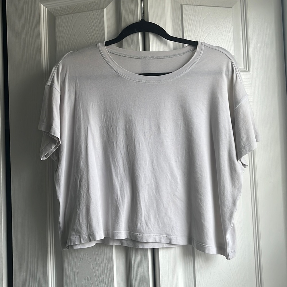 Lululemon White Short-Sleeve Tee